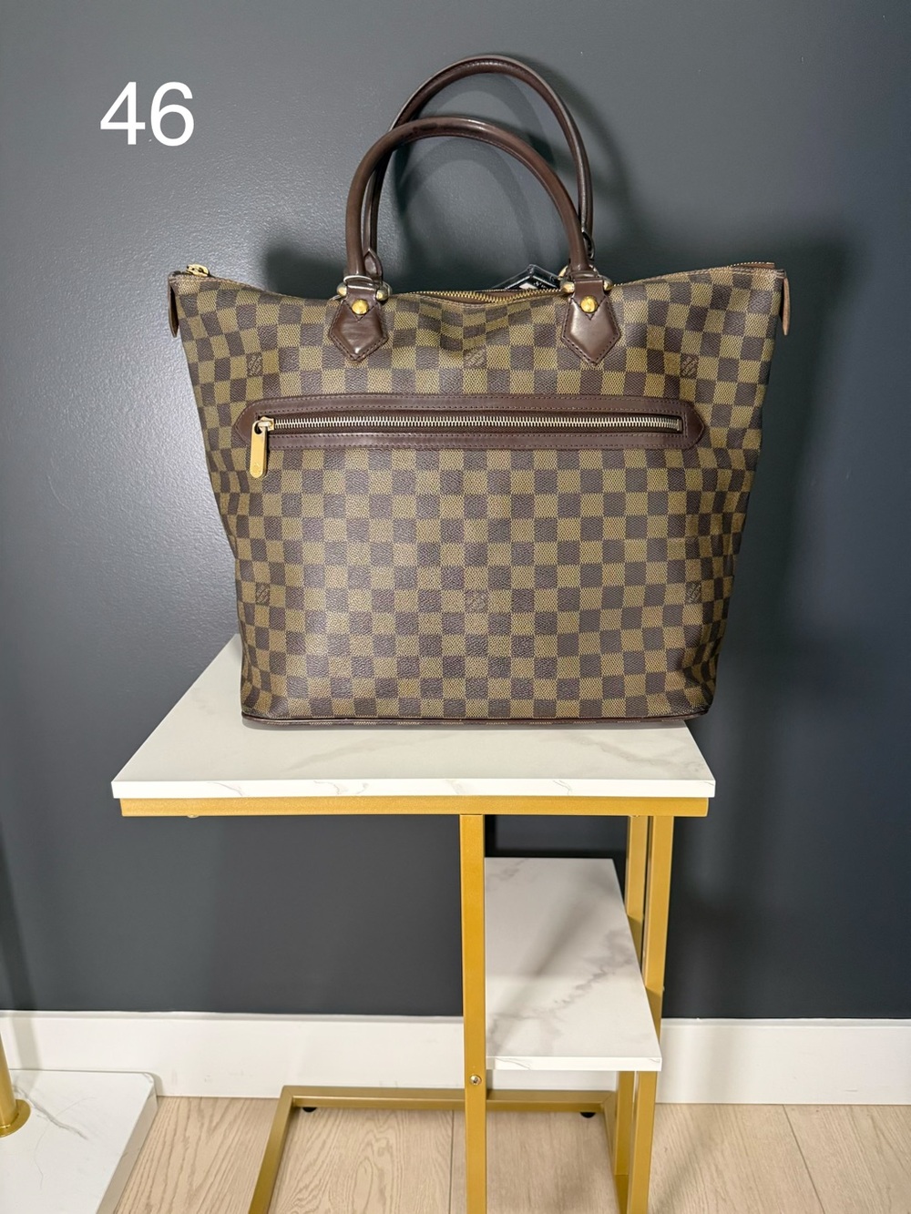 Louis Vuitton Damier GM Tote with Front Zip